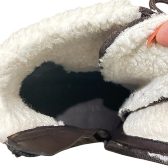 Marc Fisher Lansly Dark Brown suede lace up combat  Boots lug sole size 6.5 - Picture 9 of 10